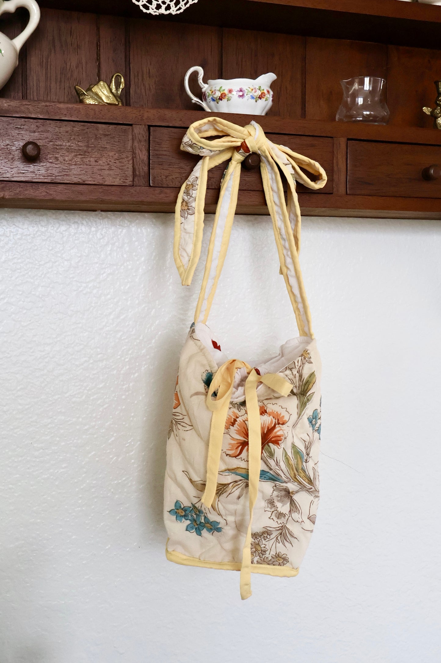 Marigold Garden Drawstring Bag