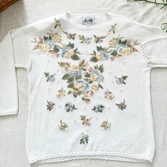 Vintage Jacque & KoKo Embroidered Sweater Pullover