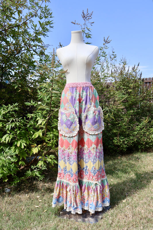 The Lottie Garden Ruffle Quilt Top Pants