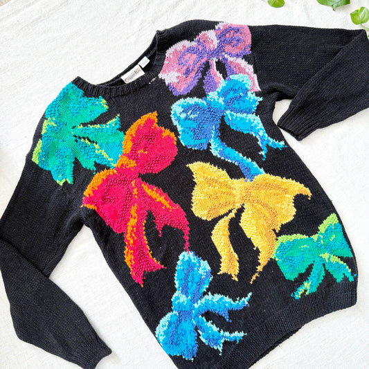 Copper Key Colorful Bow Knit Sweater