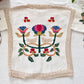 AS IS Venezia Handmade Ramie Cotton Knit Cardigan | Floral Grannycore Cottagecore Sweater