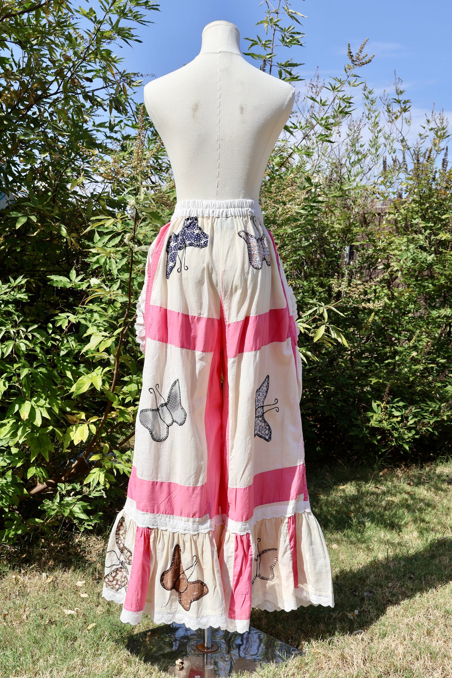 The Mariposa Ruffle Quilt Top Pants