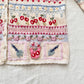 Vintage Hand Knit Wool Cardigan Sweater | Pastel Floral Cherry