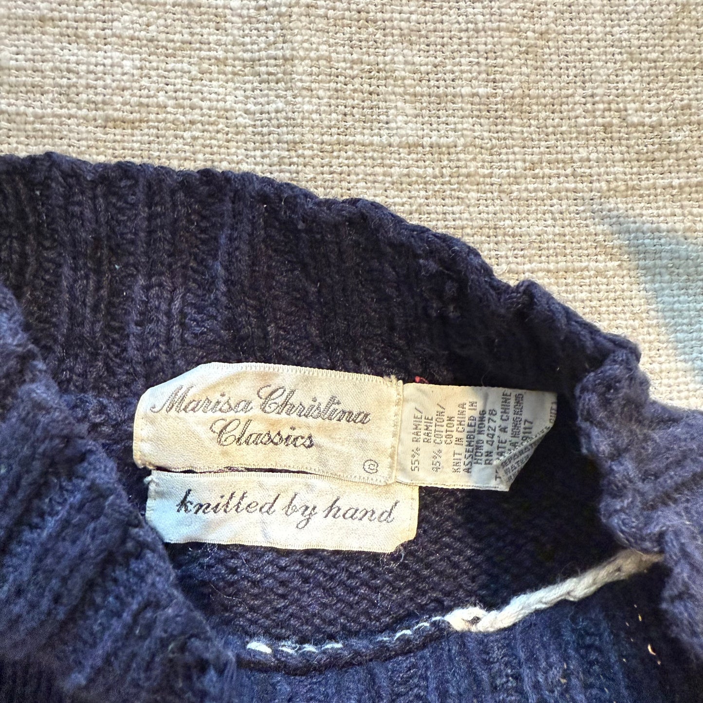 Vintage 90s Marisa Christina Classics Sweater | Teddy Bear, Hearts, Stars Knit