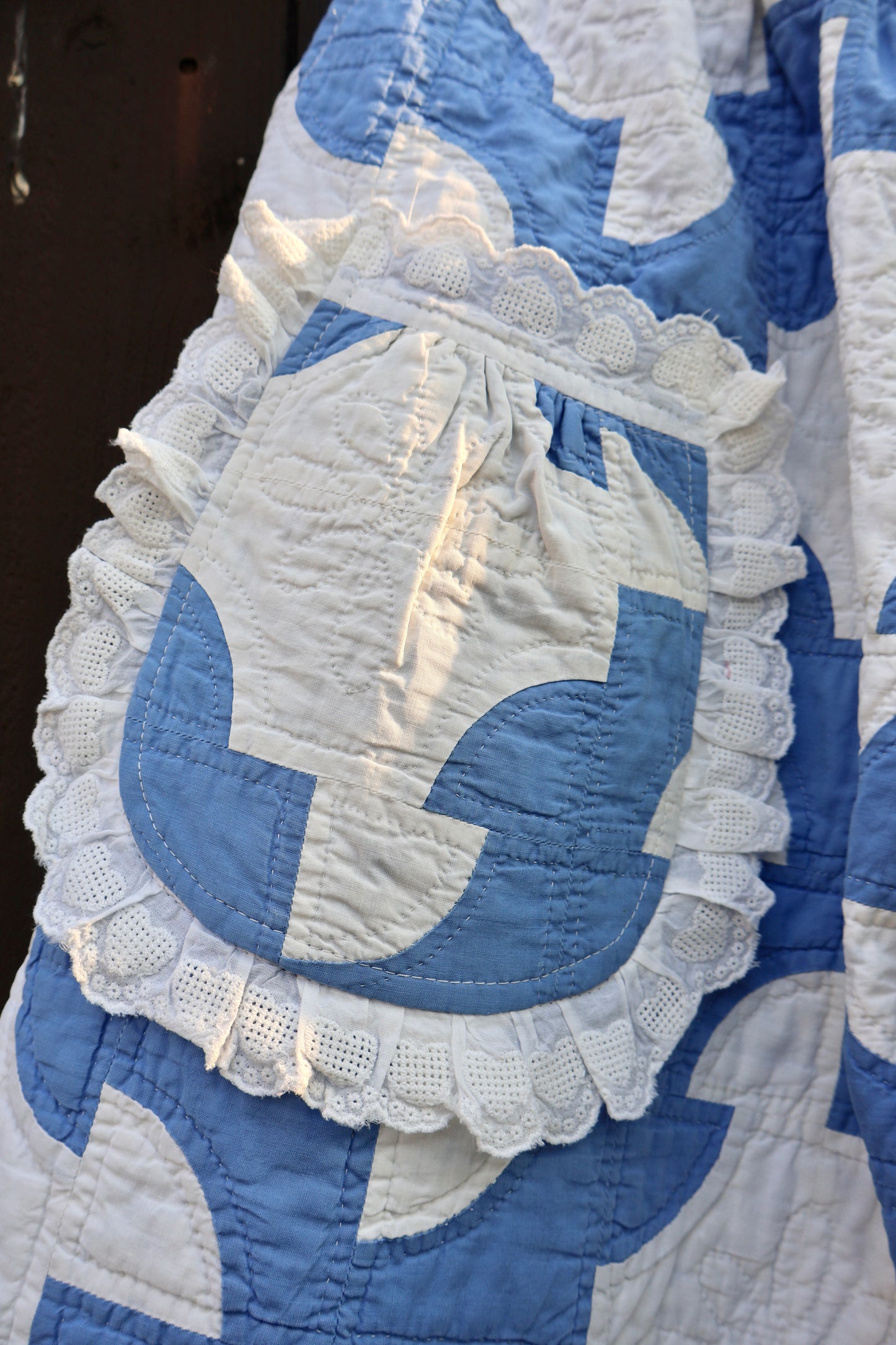 The Bonnie Blue Ruffle Quilt Pants