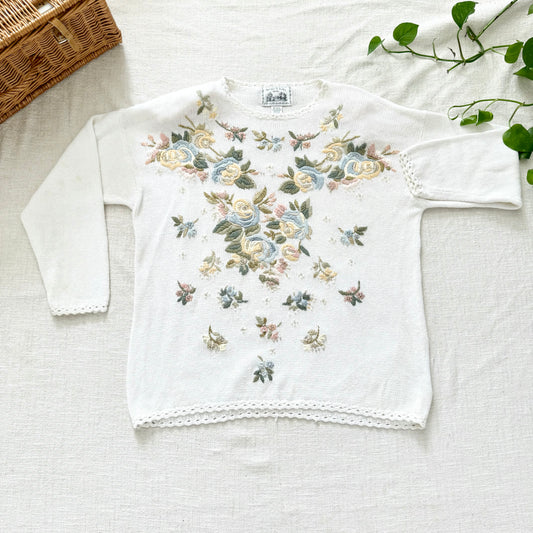 Vintage Jacque & KoKo Embroidered Sweater Pullover