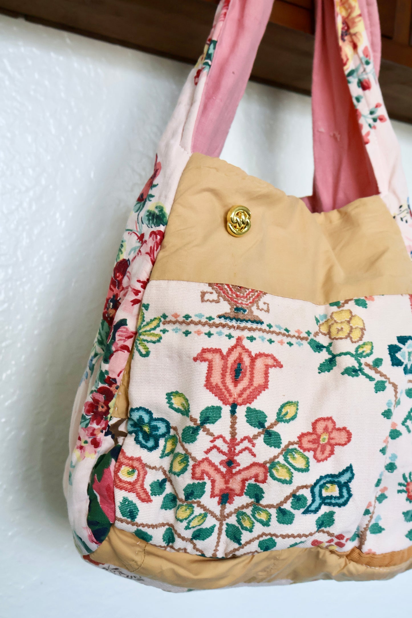 Rosy Heirloom Tie-Strap Bag