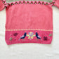 Rare Vintage Hand-Knit Animal Intarsia Sweater M | Pink Embroidered Folk Art Pullover