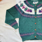 Northern Isles Cotton Cardigan | 90s Hand-Embroidered Floral Grapevine Knit Sweater