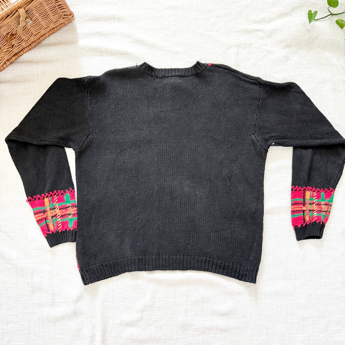 1994 Christmas Wreath Sweater | 90s Festive Knit Pullover | Holiday
