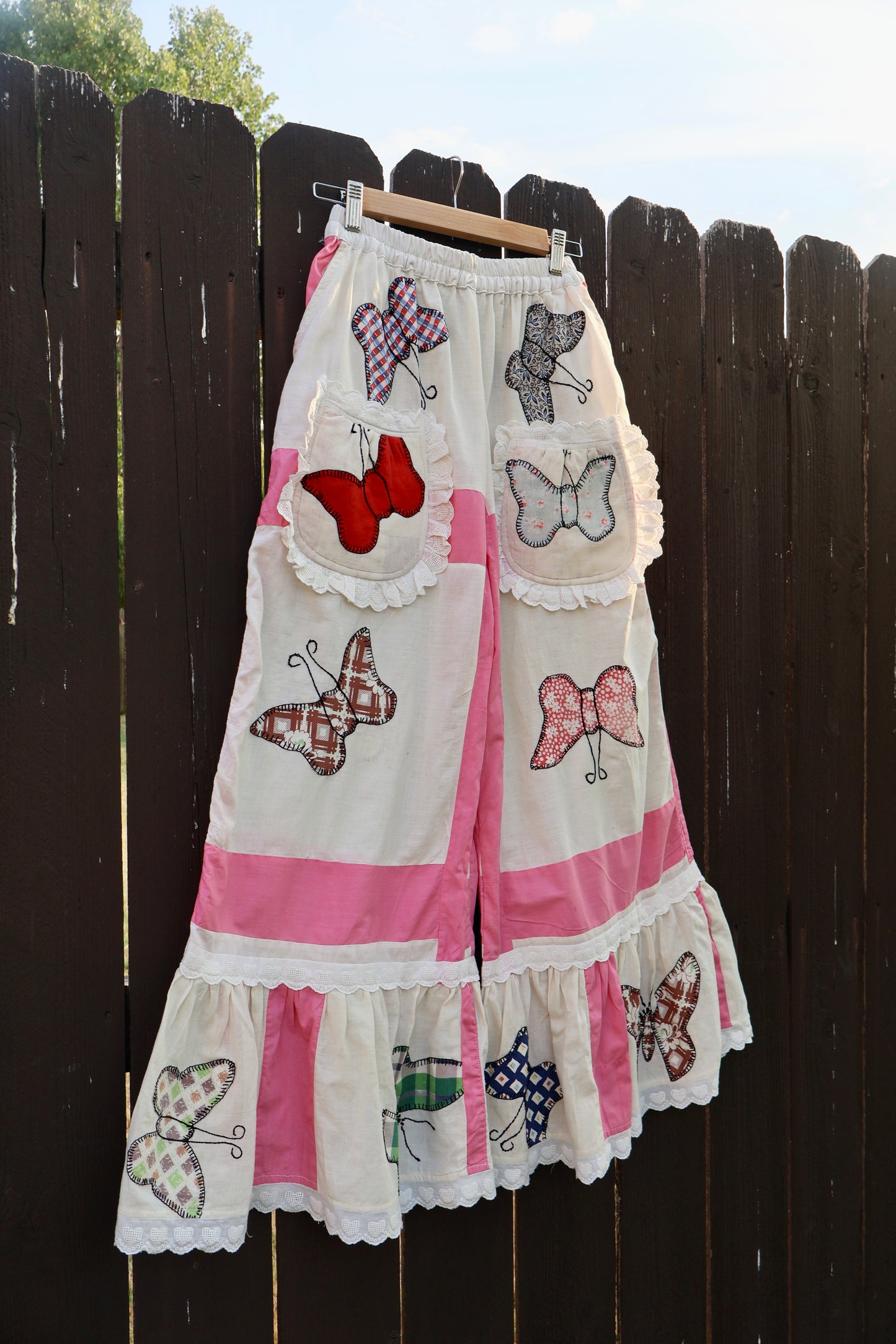 The Mariposa Ruffle Quilt Top Pants