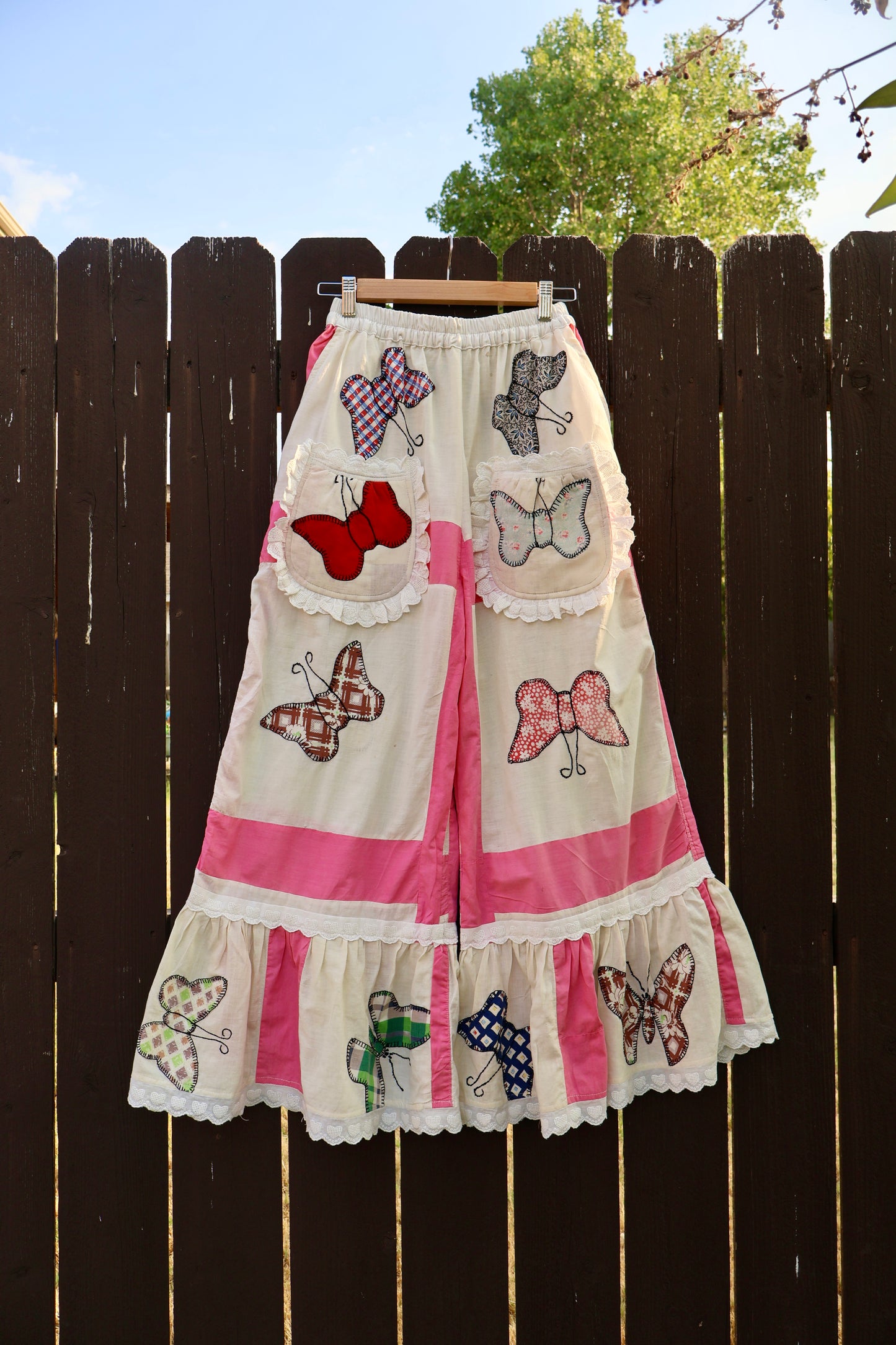 The Mariposa Ruffle Quilt Top Pants