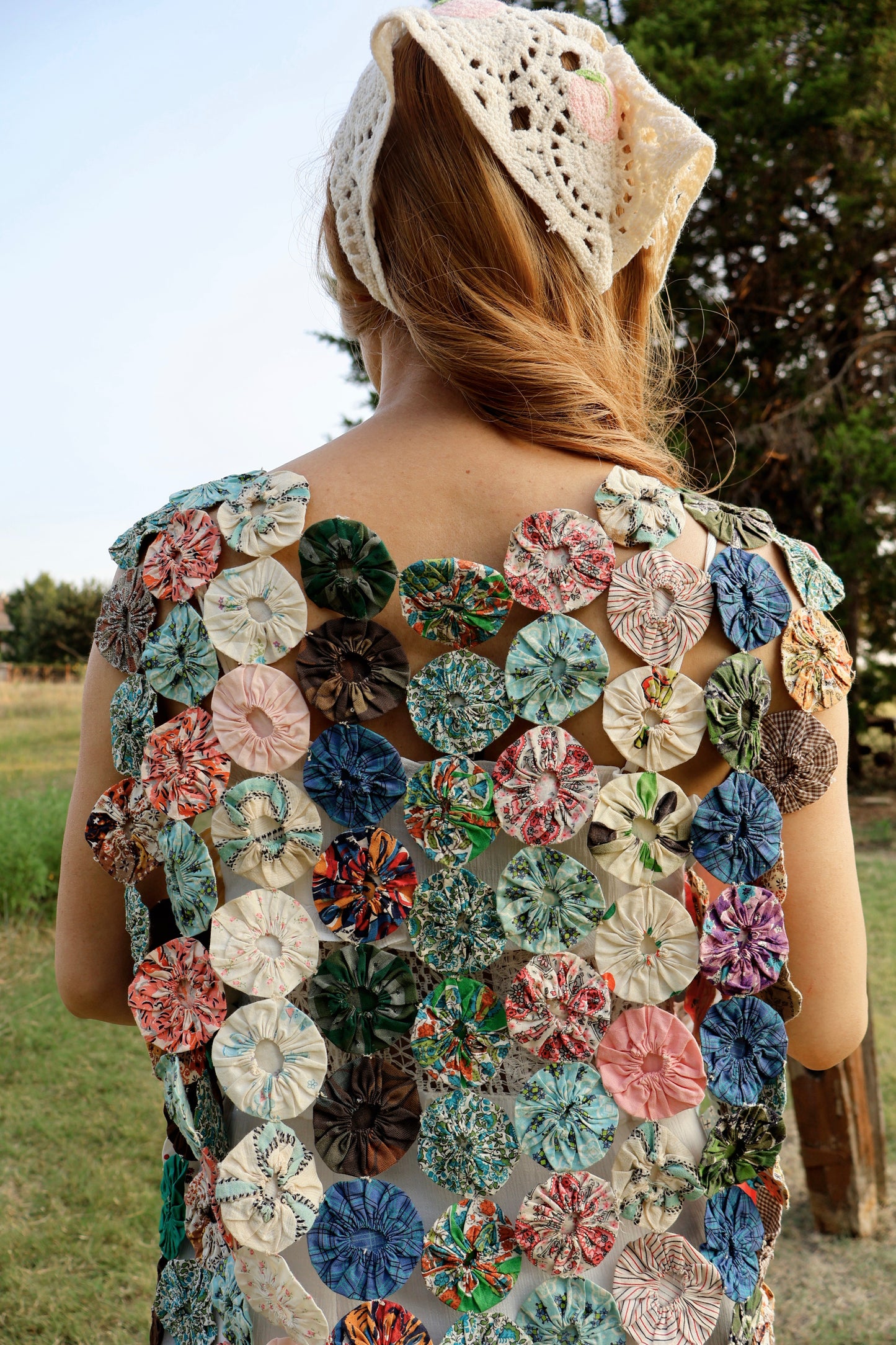 Meadow Bloom Yo-Yo Quilt top