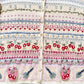Vintage Hand Knit Wool Cardigan Sweater | Pastel Floral Cherry