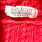 Vintage Kan Scott Hand Knit Sweater Kitchen Baking Motif Pullover