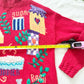 Vintage Kan Scott Hand Knit Sweater Kitchen Baking Motif Pullover