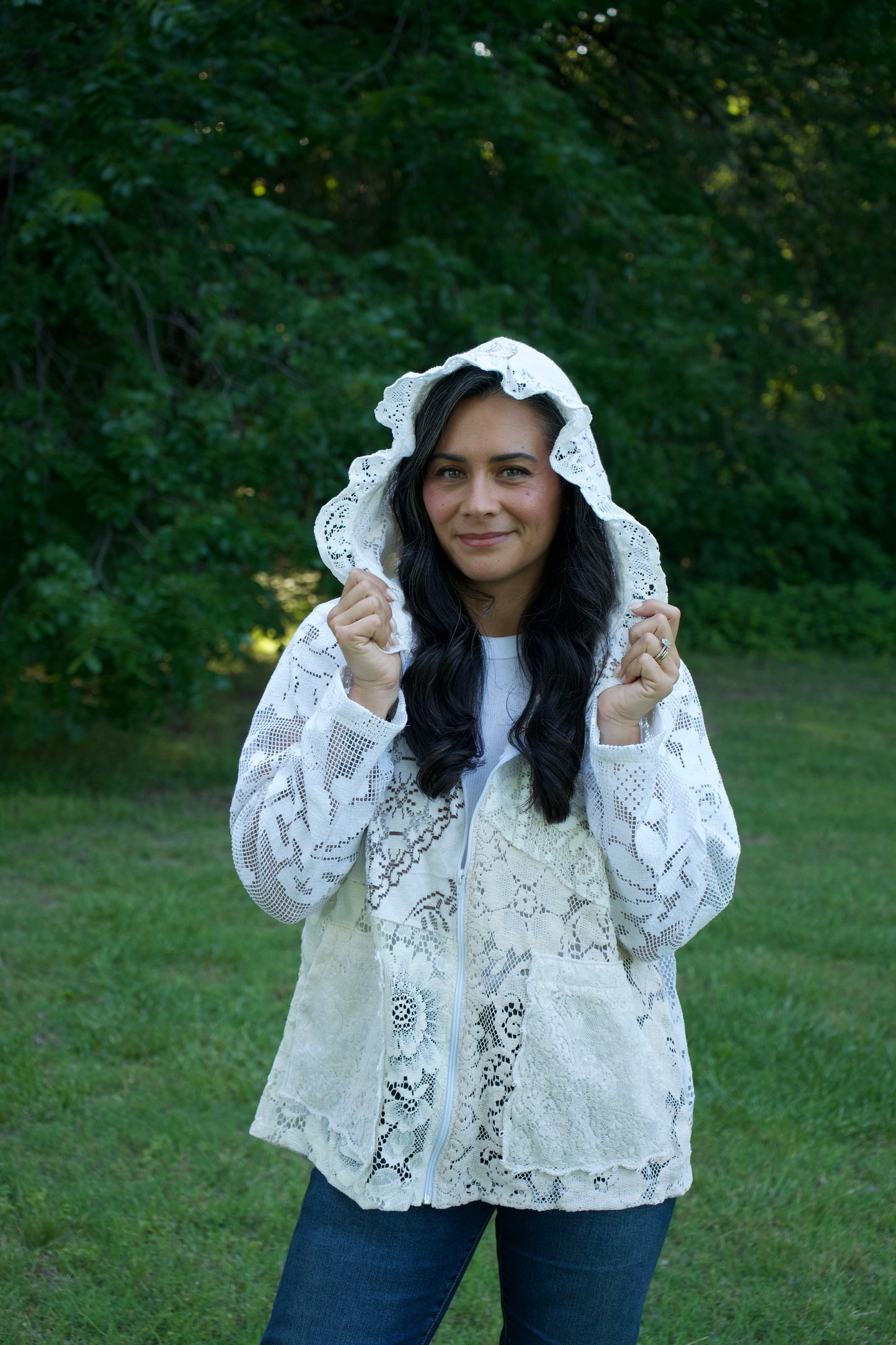 Maribel Lace Hooded Jacket