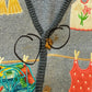 AS IS Vintage Mandalay Bay Beach Theme Embroidered Sweater Vest Blue Small Women Novelty