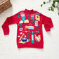 Vintage Kan Scott Hand Knit Sweater Kitchen Baking Motif Pullover