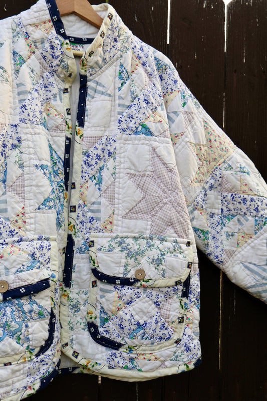 The Maribel Blue Garden Jacket