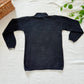Vintage 80s Black Rose Knit Sweater | Women's Medium Art Wear Pullover