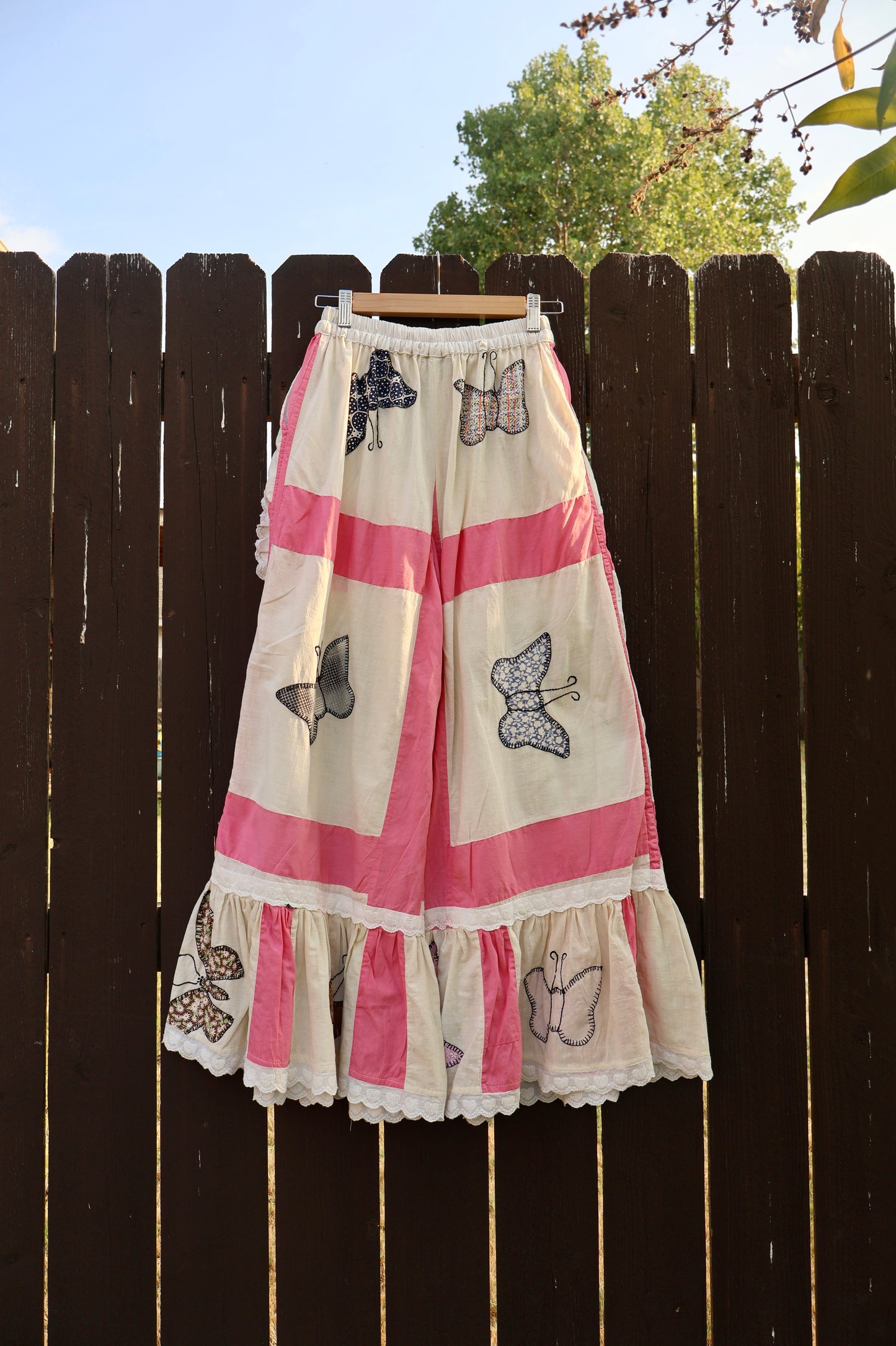 The Mariposa Ruffle Quilt Top Pants