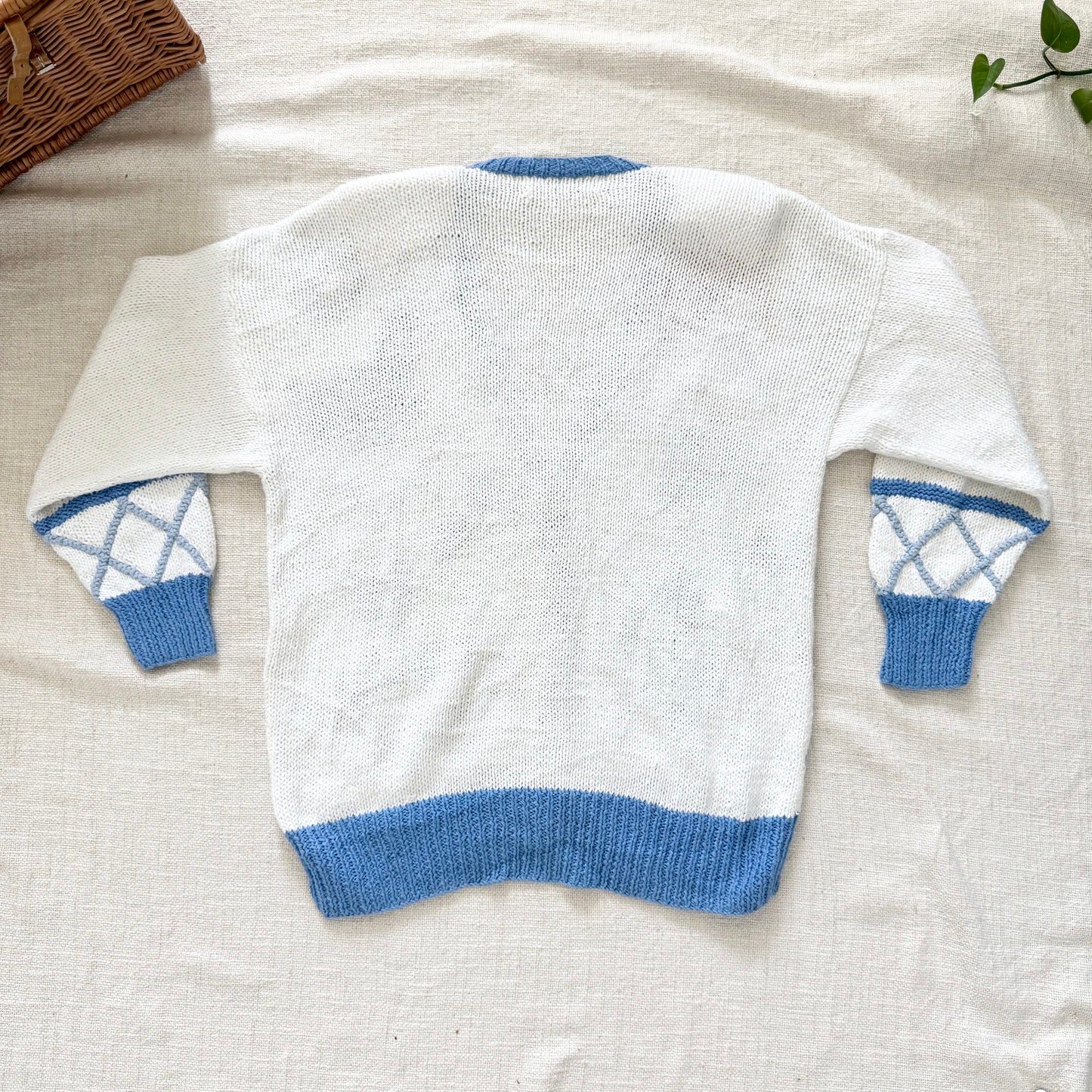 Marisa Christina Americana Cardigan Sweater | Embroidered Cow, Rooster, Flag | Ramie Cotton Knit